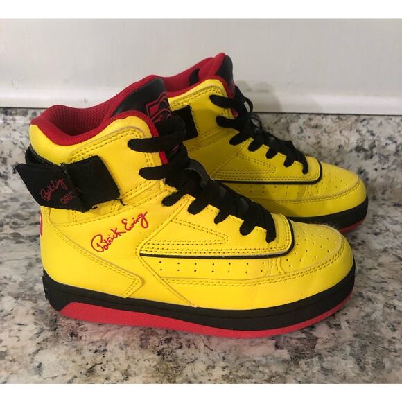 PATRICK EWING ATHLETICS KIDS PRE-SCHOOL ORION Yellow/Black/Red 2RBE003-702 Sz 13 - Picture 1 of 12